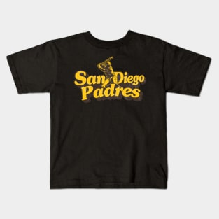 san diego padres retro baseball Kids T-Shirt